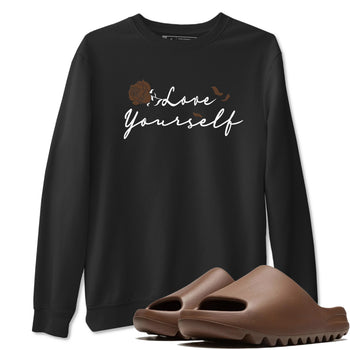 Yeezy Slide Flax shirts to match jordans Love Yourself sneaker match tees Yeezy Slide Flax SNRT Sneaker Tees streetwear brand Black 1 unisex cotton tee