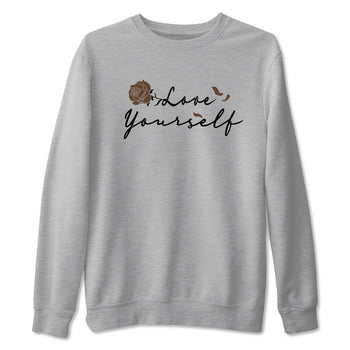 Yeezy Slide Flax shirts to match jordans Love Yourself sneaker match tees Yeezy Slide Flax SNRT Sneaker Tees streetwear brand Heather Grey 2 unisex cotton tee