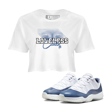 AJ11 Diffused Blue shirts to match jordans Loveless Club sneaker match tees Air Jordan 11 Diffused Blue SNRT Sneaker Tees streetwear brand White 1 crop tee