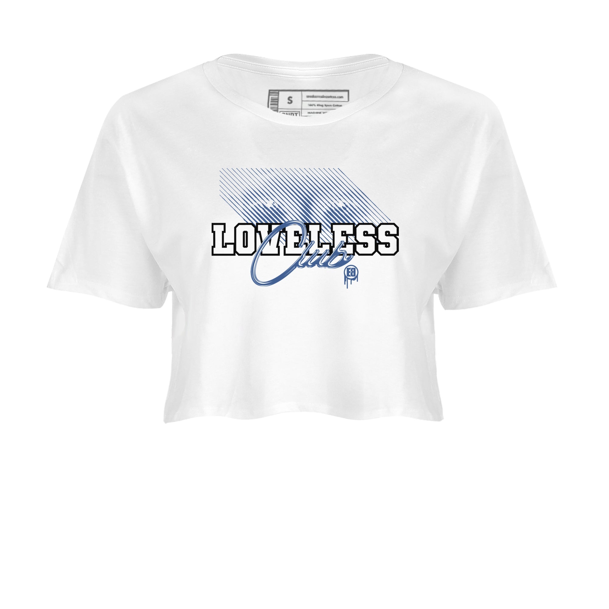 AJ11 Diffused Blue shirts to match jordans Loveless Club sneaker match tees Air Jordan 11 Diffused Blue SNRT Sneaker Tees streetwear brand White 2 crop tee