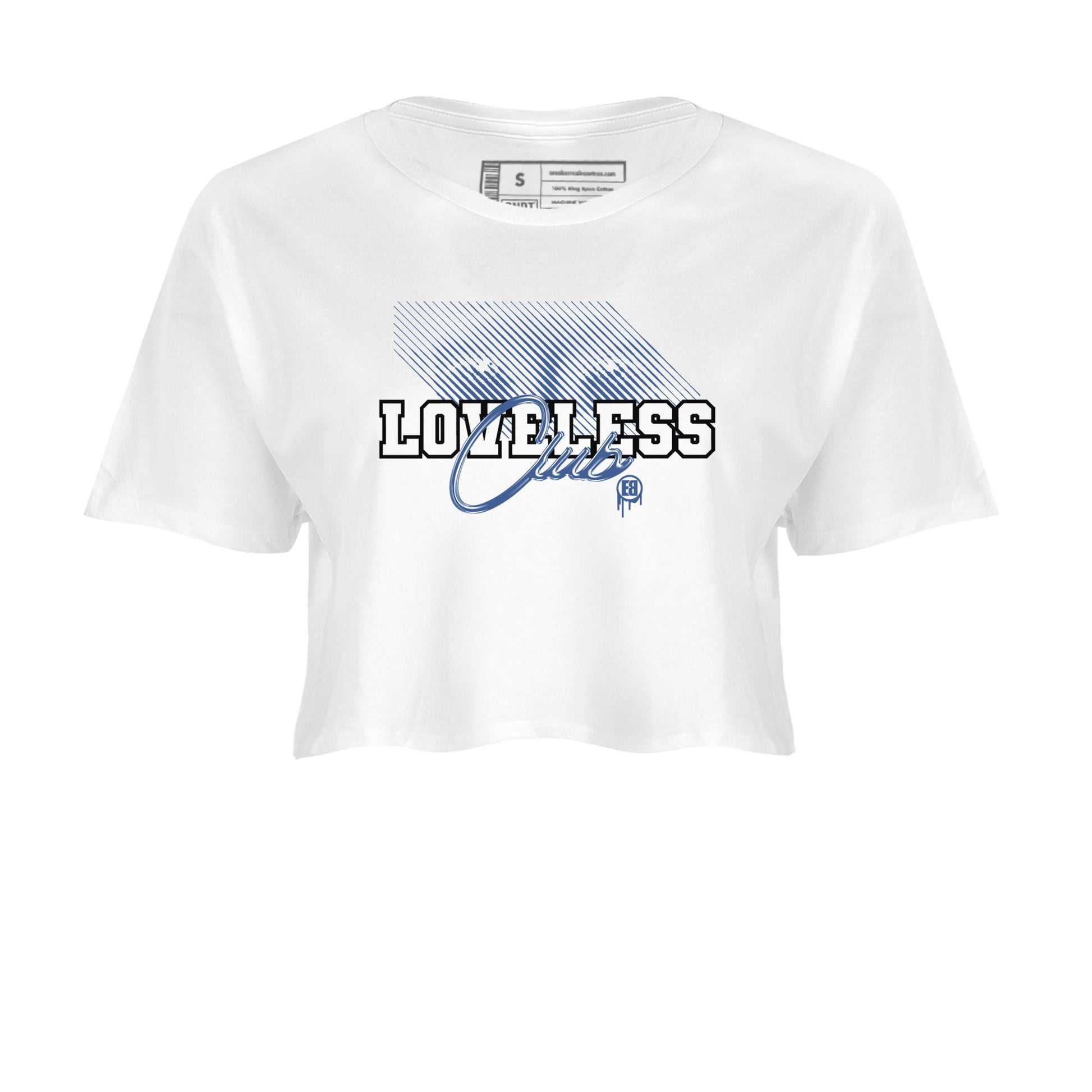 AJ11 Diffused Blue shirts to match jordans Loveless Club sneaker match tees Air Jordan 11 Diffused Blue SNRT Sneaker Tees streetwear brand White 2 crop tee