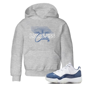 AJ11 Diffused Blue shirts to match jordans Loveless Club sneaker match tees Air Jordan 11 Diffused Blue SNRT Sneaker Tees streetwear brand Baby and Youth Heather Grey 1 cotton tee