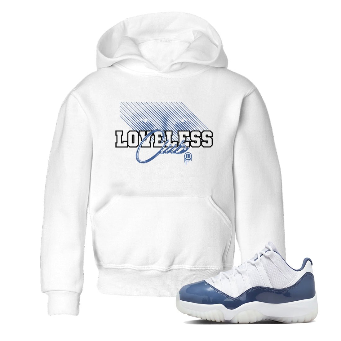 AJ11 Diffused Blue shirts to match jordans Loveless Club sneaker match tees Air Jordan 11 Diffused Blue SNRT Sneaker Tees streetwear brand Baby and Youth White 1 cotton tee