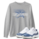 AJ11 Diffused Blue shirts to match jordans Loveless Club sneaker match tees Air Jordan 11 Diffused Blue SNRT Sneaker Tees streetwear brand Heather Grey 1 unisex cotton tee