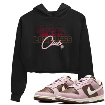 Dunk Cacao Wow And Pink Foam shirts to match jordans Loveless Club sneaker match tees Dunk Cacao Wow And Pink Foam SNRT Sneaker Tees streetwear brand Black 1 crop tee