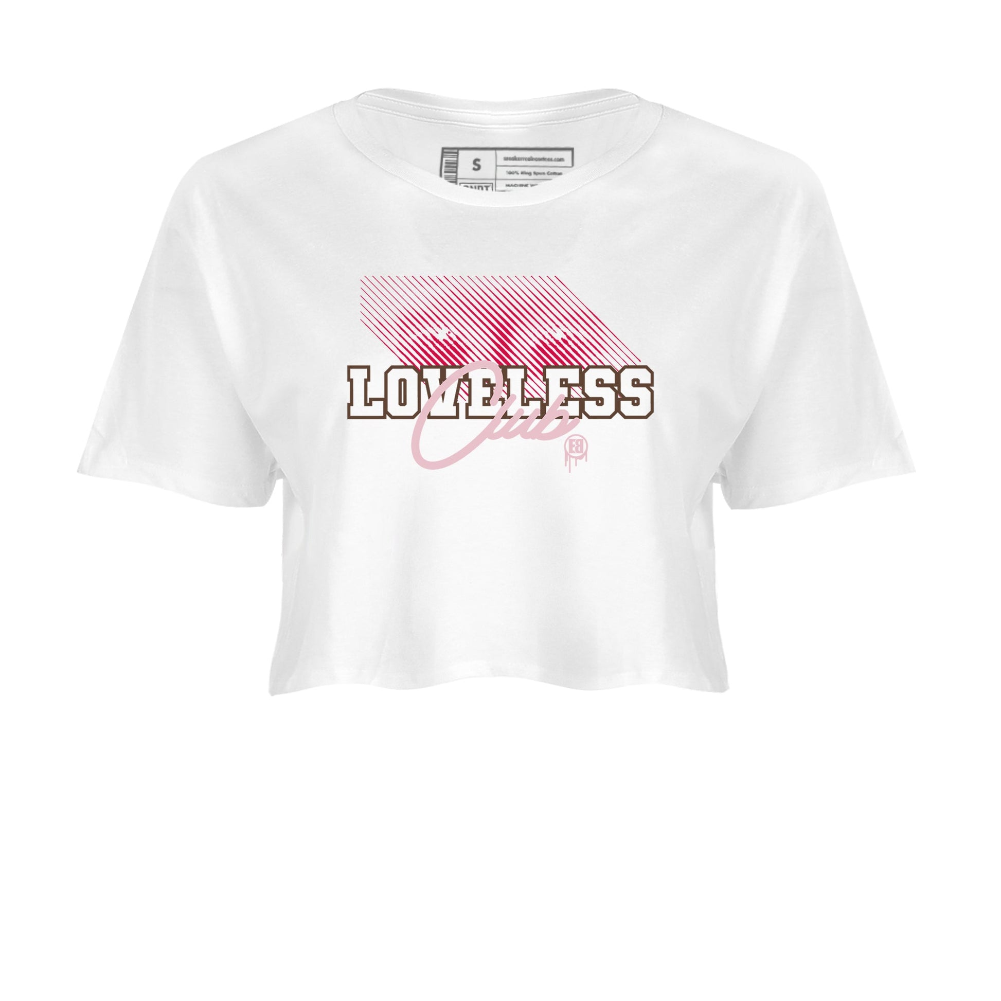 Dunk Cacao Wow And Pink Foam shirts to match jordans Loveless Club sneaker match tees Dunk Cacao Wow And Pink Foam SNRT Sneaker Tees streetwear brand White 2 crop tee