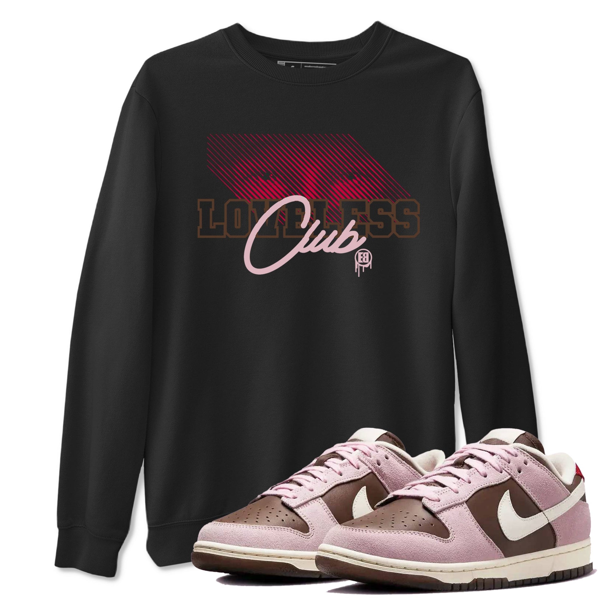 Dunk Cacao Wow And Pink Foam shirts to match jordans Loveless Club sneaker match tees Dunk Cacao Wow And Pink Foam SNRT Sneaker Tees streetwear brand Black 1 unisex cotton tee