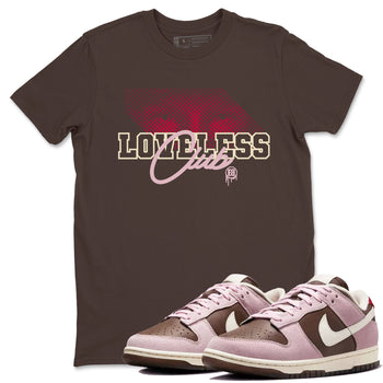 Dunk Cacao Wow And Pink Foam shirts to match jordans Loveless Club sneaker match tees Dunk Cacao Wow And Pink Foam SNRT Sneaker Tees streetwear brand Dark Chocolate 1 unisex cotton tee