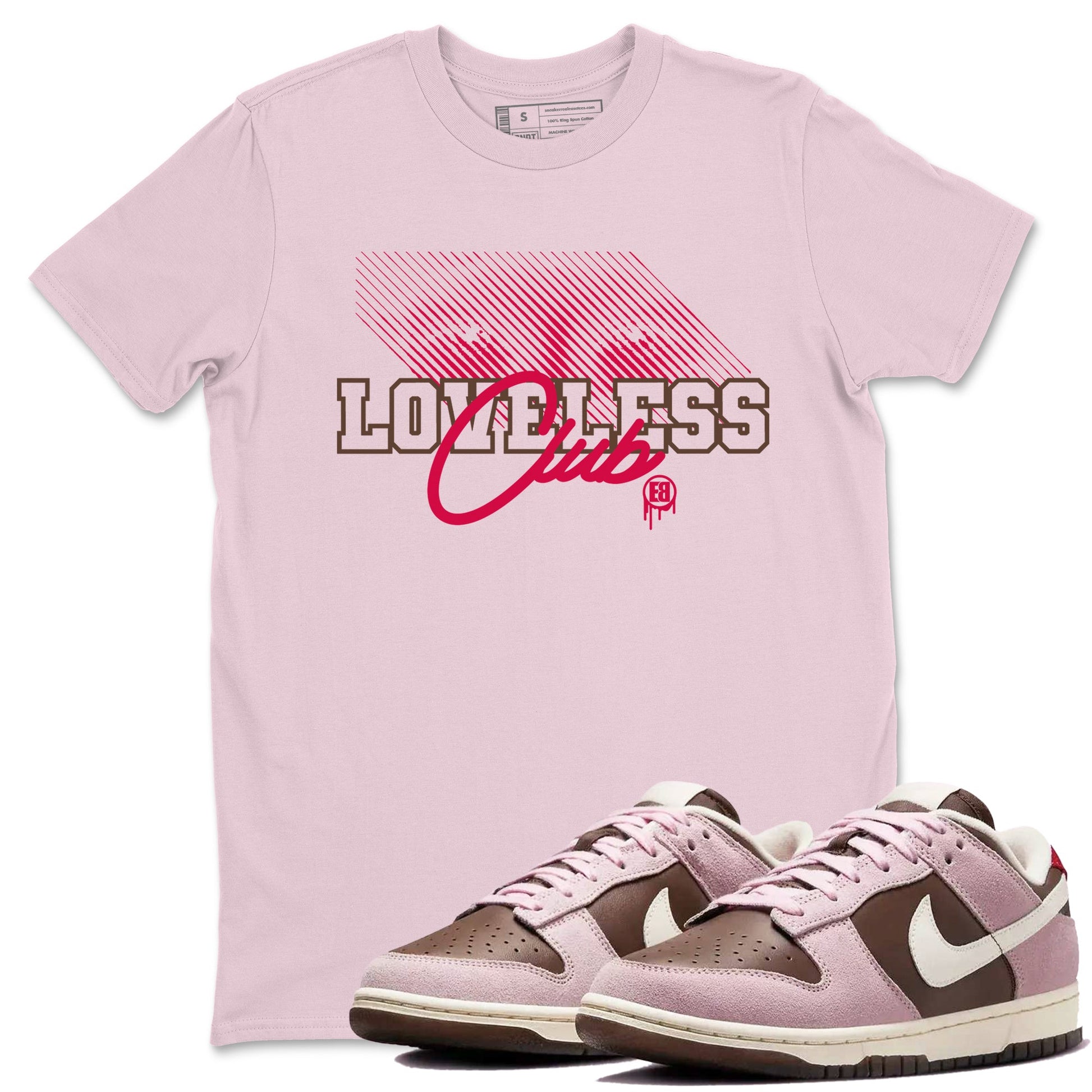 Dunk Cacao Wow And Pink Foam shirts to match jordans Loveless Club sneaker match tees Dunk Cacao Wow And Pink Foam SNRT Sneaker Tees streetwear brand Pink 1 unisex cotton tee