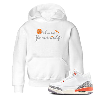 3s Georgia Peach shirt to match jordans Love Yourself sneaker tees Air Jordan 3 Georgia Peach SNRT sneaker release tees baby toddler White 1 cotton Shirt
