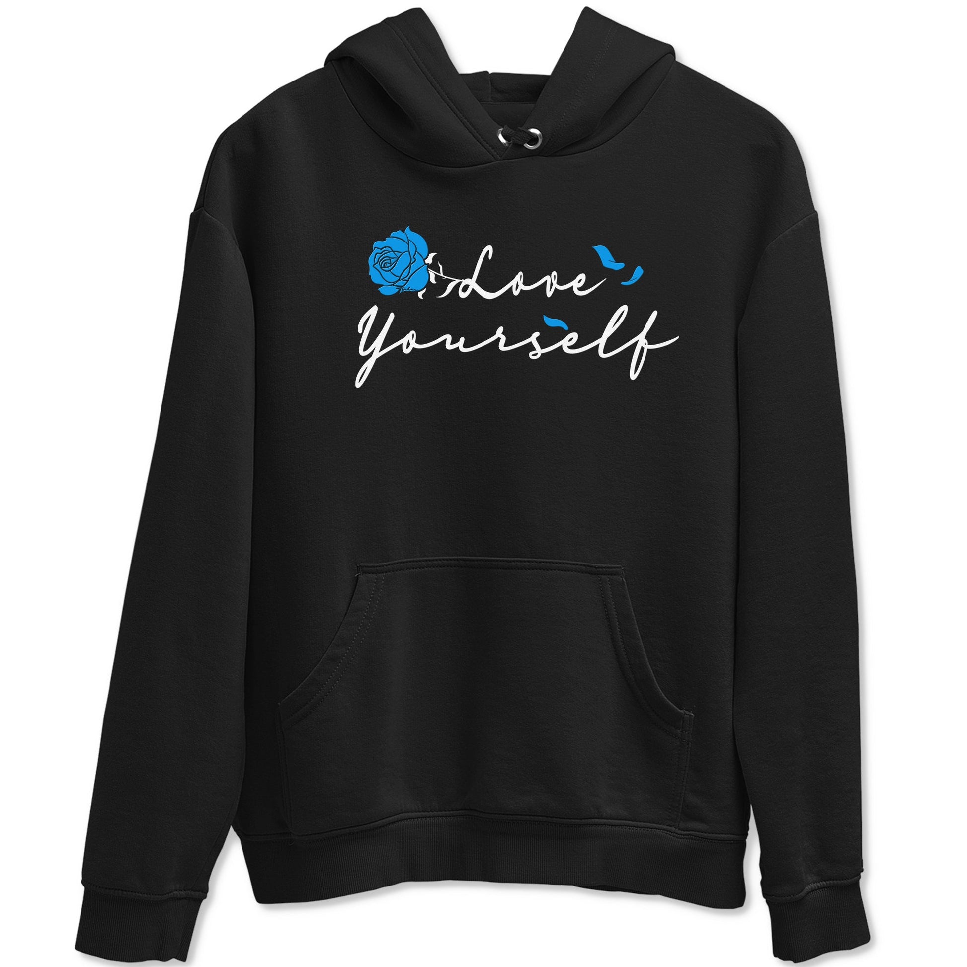 AJ 4 Military Blue shirt to match jordans Love Yourself sneaker tees Air Jordan 4 Military Blue SNRT Sneaker Release Tees unisex cotton Black 2 crew neck shirt