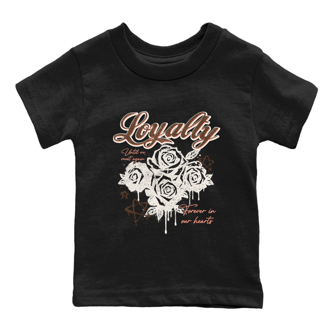 Sneaker match tees – Sneaker Tees To Match Air Jordan 1 Baroque Brown Shoes – Loyalty Kids T-Shirt Black 2