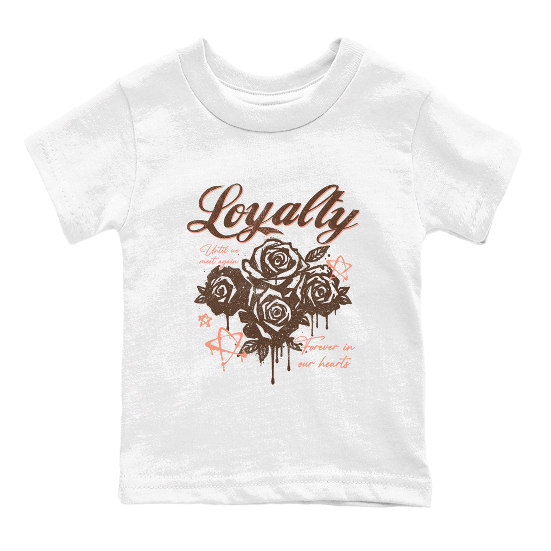 Sneaker match tees – Sneaker Tees To Match Air Jordan 1 Baroque Brown Shoes – Loyalty Kids T-Shirt White 2