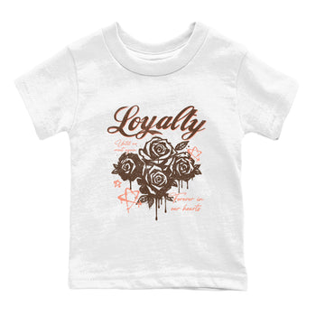 Sneaker match tees – Sneaker Tees To Match Air Jordan 1 Baroque Brown Shoes – Loyalty Kids T-Shirt White 2