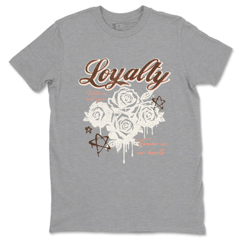 Sneaker match tees – Sneaker Tees To Match Air Jordan 1 Baroque Brown Shoes – Loyalty Tee Heather Grey 2