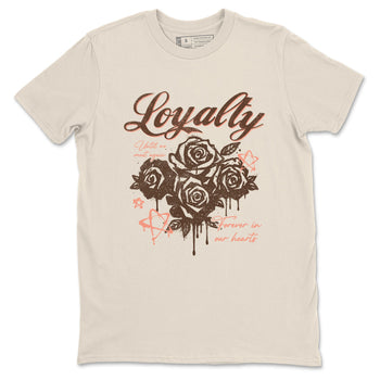 Sneaker match tees – Sneaker Tees To Match Air Jordan 1 Baroque Brown Shoes – Loyalty Tee Natural 2