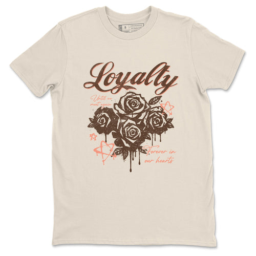 Sneaker match tees – Sneaker Tees To Match Air Jordan 1 Baroque Brown Shoes – Loyalty Tee Natural 2