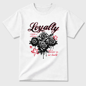 Sneaker match tees – Sneaker Tees To Match Air Jordan 1 Flight Club Shoes – Loyalty Tee White 2