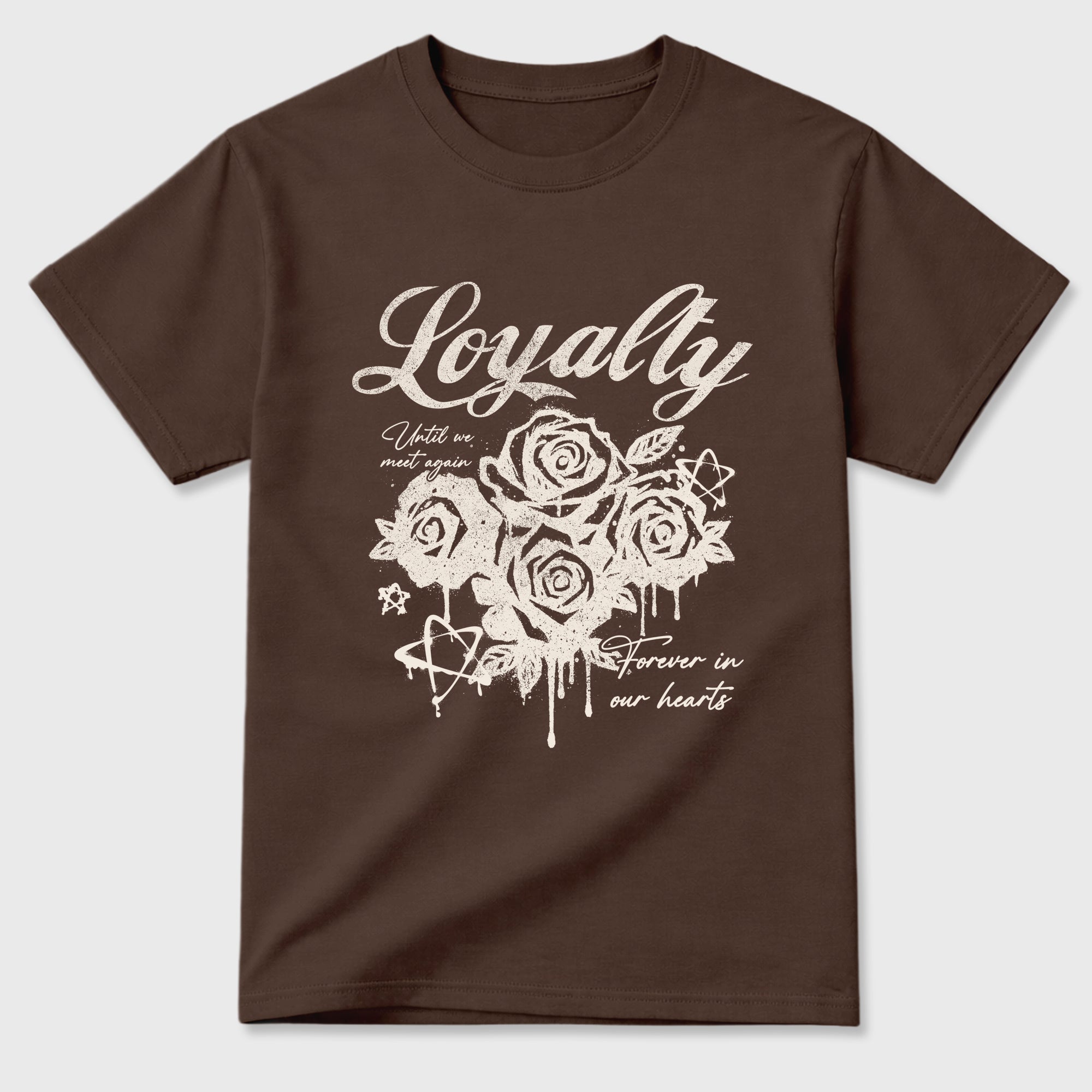 Loyalty Graphic T-Shirt featuring original streetwear artwork designed to match the Air Jordan 1 Love Letter. Dark Chocolate 2 Graphic T-Shirt.