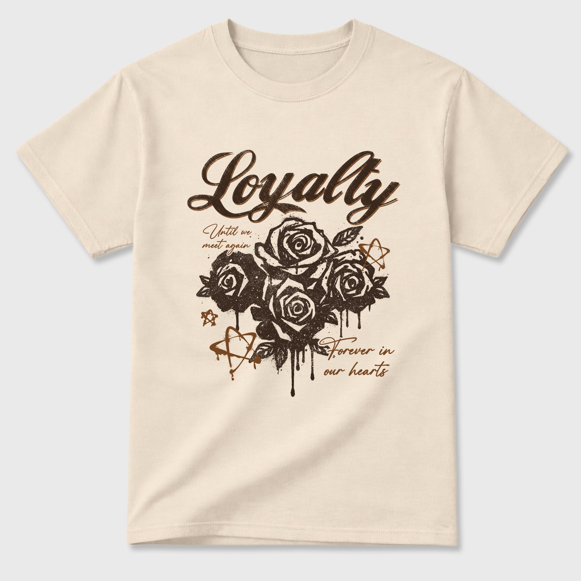 Loyalty Graphic T-Shirt featuring original streetwear artwork designed to match the Air Jordan 1 Love Letter. Natural 2 Graphic T-Shirt.