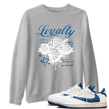 Sneaker Threads – Sneaker Threads To Match Air Jordan 1 Travis Scott Fragment Shoes – Loyalty Tee Heather Grey 1