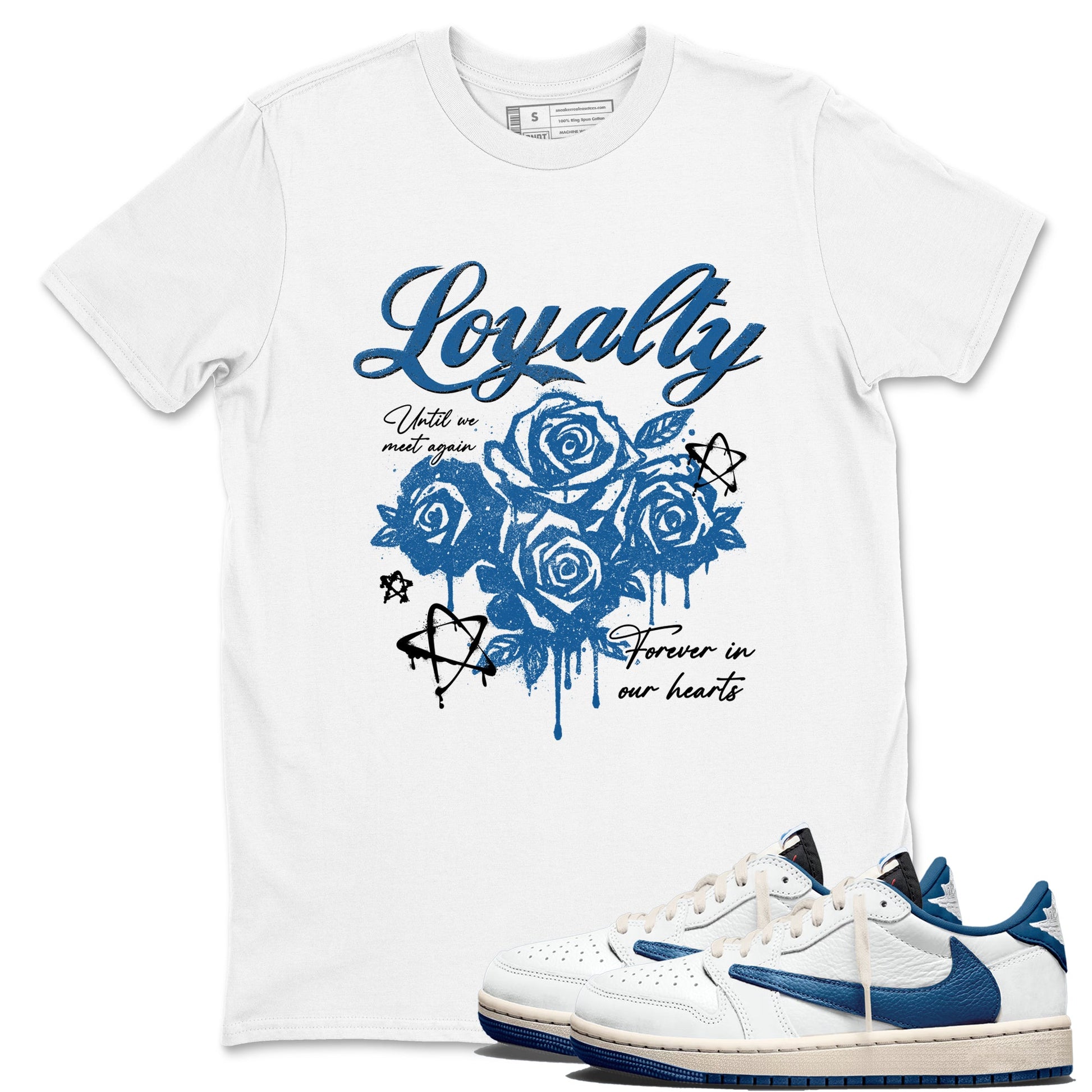 Sneaker Threads – Sneaker Threads To Match Air Jordan 1 Travis Scott Fragment Shoes – Loyalty Tee White 1