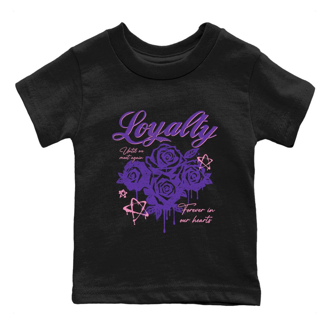 Sneaker match tees – Sneaker Tees To Match Air Jordan 11 Canyon Purple Shoes – Loyalty Kids T-Shirt Black 2