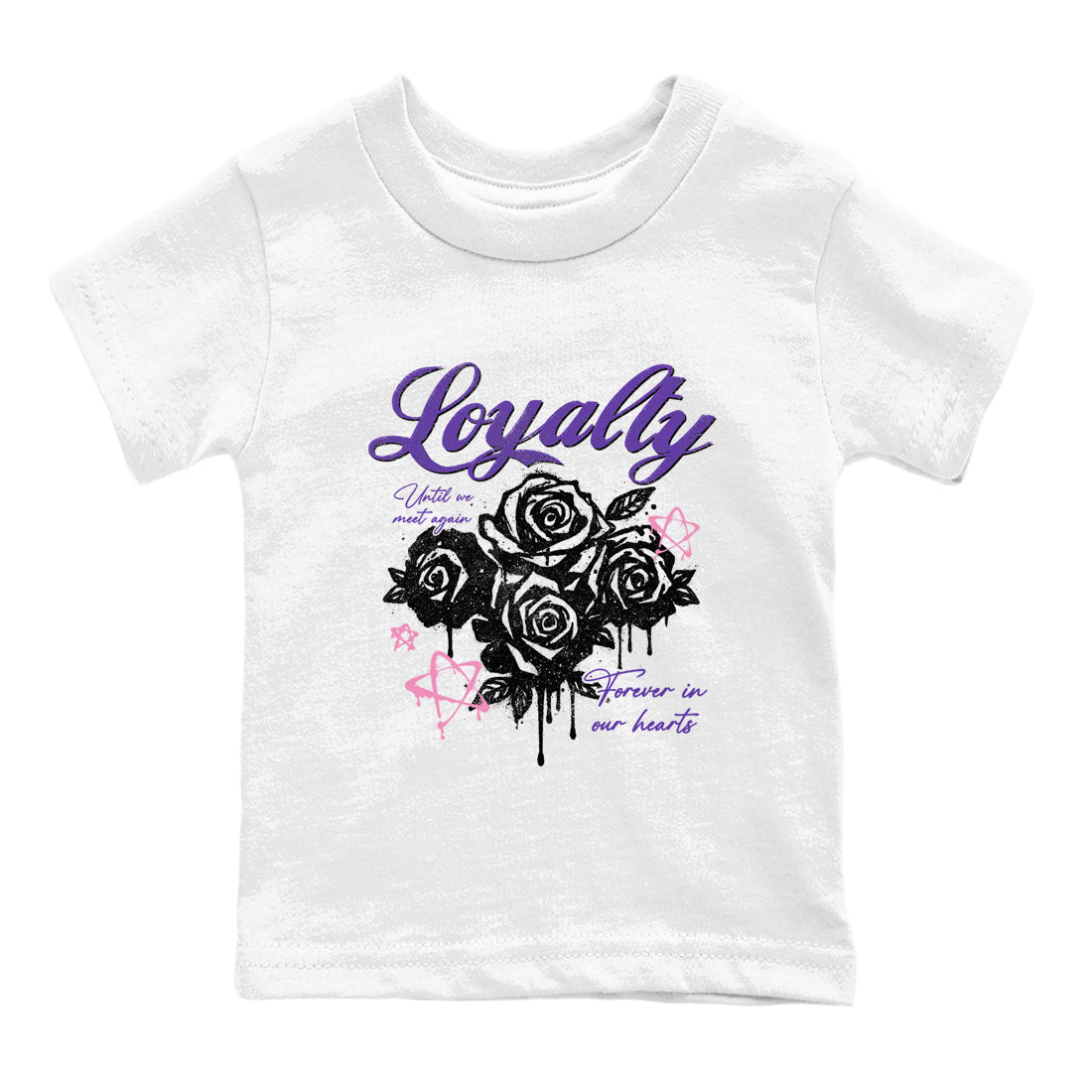 Sneaker match tees – Sneaker Tees To Match Air Jordan 11 Canyon Purple Shoes – Loyalty Kids T-Shirt White 2