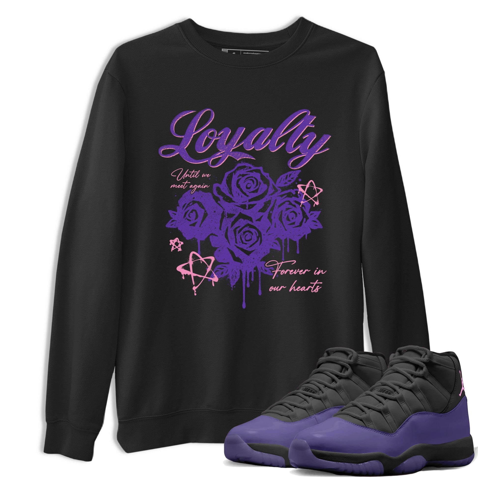 Sneaker match tees – Sneaker Tees To Match Air Jordan 11 Canyon Purple Shoes – Loyalty Tee Black 1