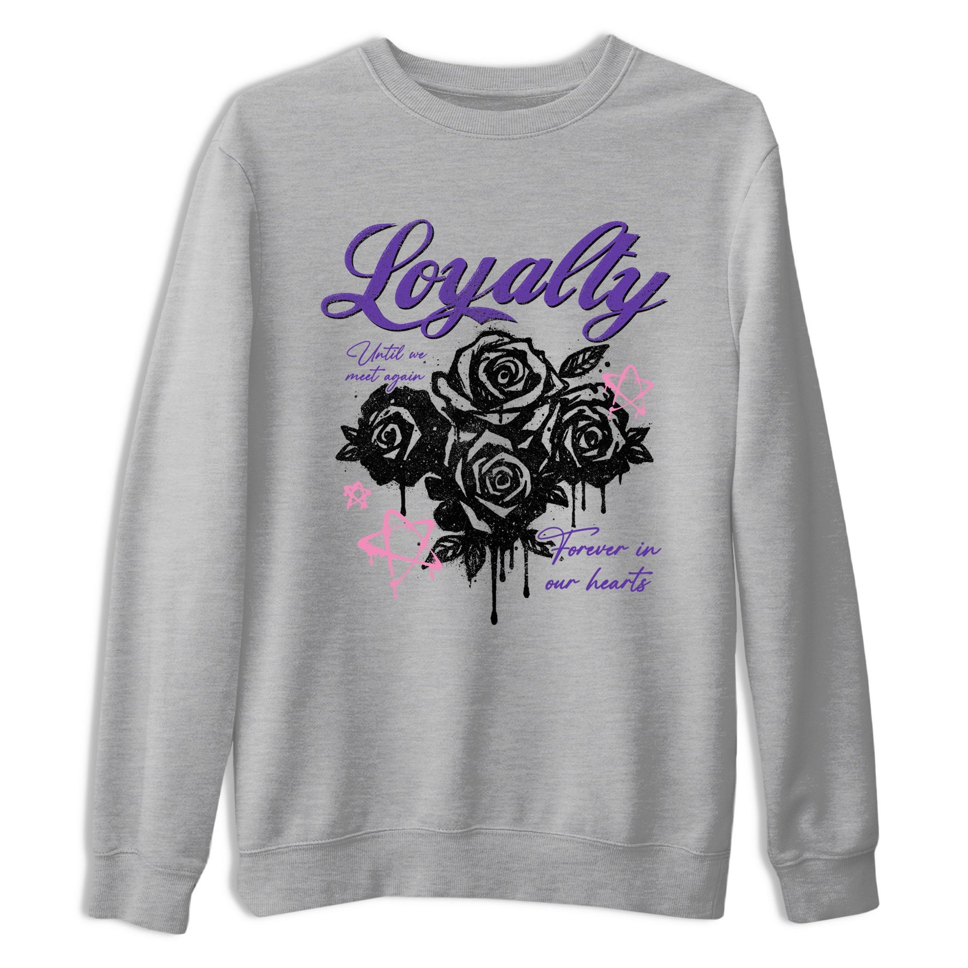 Sneaker match tees – Sneaker Tees To Match Air Jordan 11 Canyon Purple Shoes – Loyalty Tee Heather Grey 2