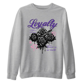 Sneaker match tees – Sneaker Tees To Match Air Jordan 11 Canyon Purple Shoes – Loyalty Tee Heather Grey 2