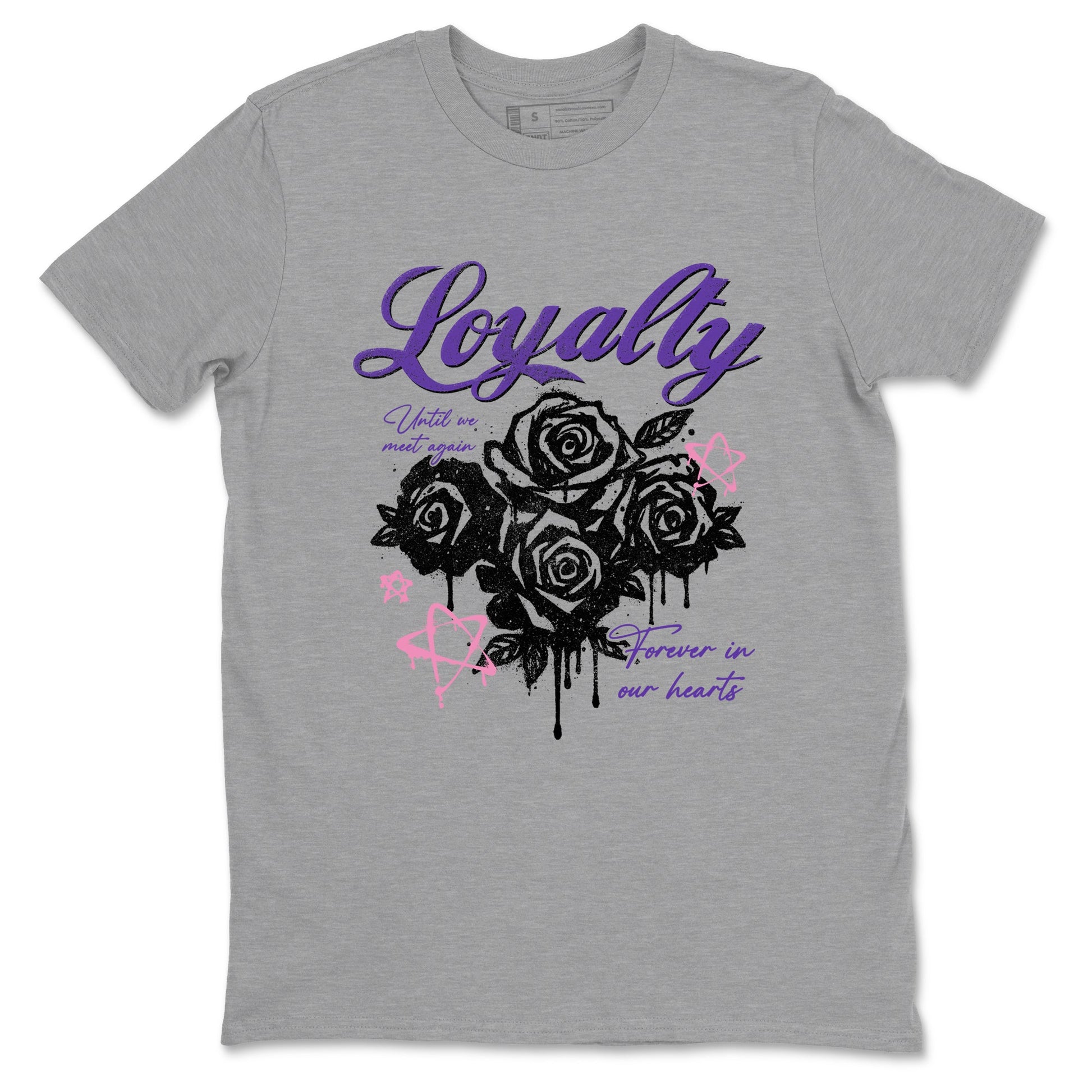 Sneaker match tees – Sneaker Tees To Match Air Jordan 11 Canyon Purple Shoes – Loyalty Tee Heather Grey 2
