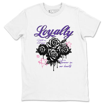 Sneaker match tees – Sneaker Tees To Match Air Jordan 11 Canyon Purple Shoes – Loyalty Tee White 2
