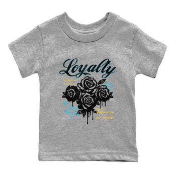 Sneaker Threads – Sneaker Tees To Match Air Jordan 11 Retro Gamma – Loyalty Youth Graphic Tee Heather Grey 2. Perfect for Jordan releases 2025 colorways.