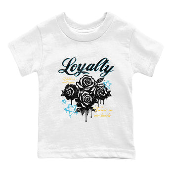 Sneaker Threads – Sneaker Tees To Match Air Jordan 11 Retro Gamma – Loyalty Youth Graphic Tee White 2. Perfect for Jordan releases 2025 colorways.