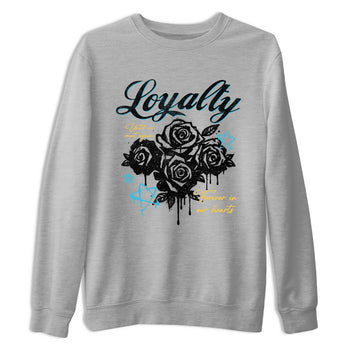Sneaker Threads – Sneaker Tees To Match Air Jordan 11 Retro Gamma – Loyalty Graphic Tee Heather Grey 2. Perfect for Jordan releases 2025 colorways.
