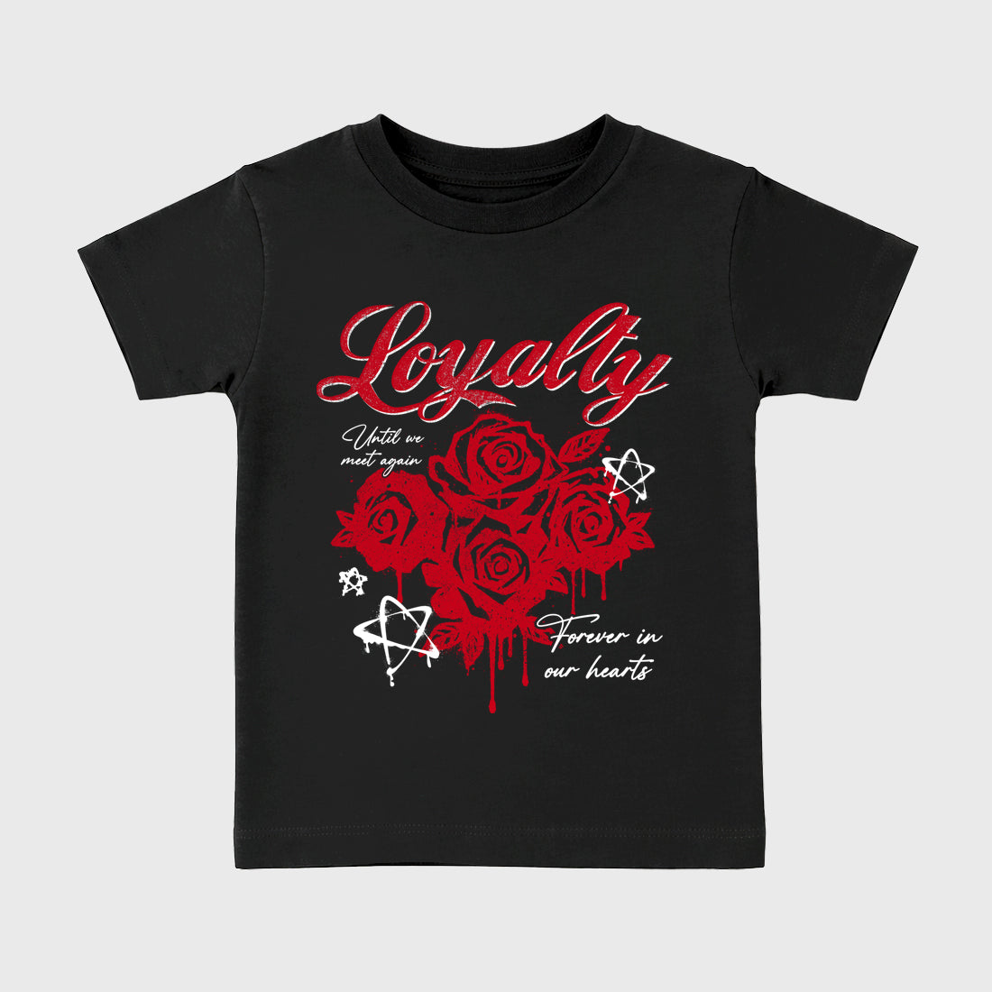 Sneaker match tees – Sneaker Tees To Match Air Jordan 13 University Red Shoes – Loyalty Kids T-Shirt Black 2