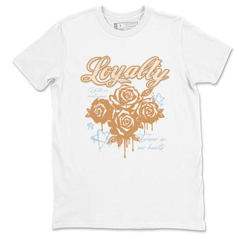 Sneaker match tees – Sneaker Tees To Match Air Jordan 3 Champagne and Oysters Shoes – Loyalty Tee White 2