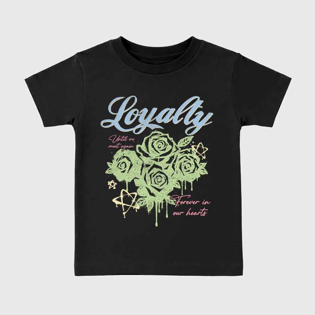 Sneaker match tees – Sneaker Tees To Match Air Jordan 3 Jade Aura Shoes – Loyalty Kids T-Shirt Black 2