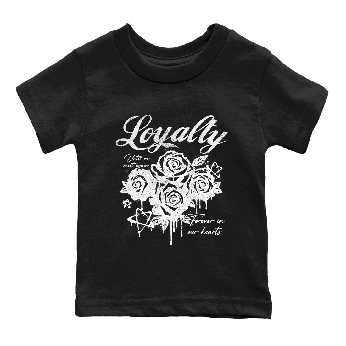 Best Sneakerfit graphic tee – Sneaker Tees To Match Air Jordan 4 Retro Black Cat Sneakers – Loyalty Kids T-Shirt Black 2