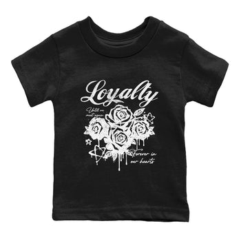 Best Sneakerfit graphic tee – Sneaker Tees To Match Air Jordan 4 Retro Black Cat Sneakers – Loyalty Kids T-Shirt Black 2