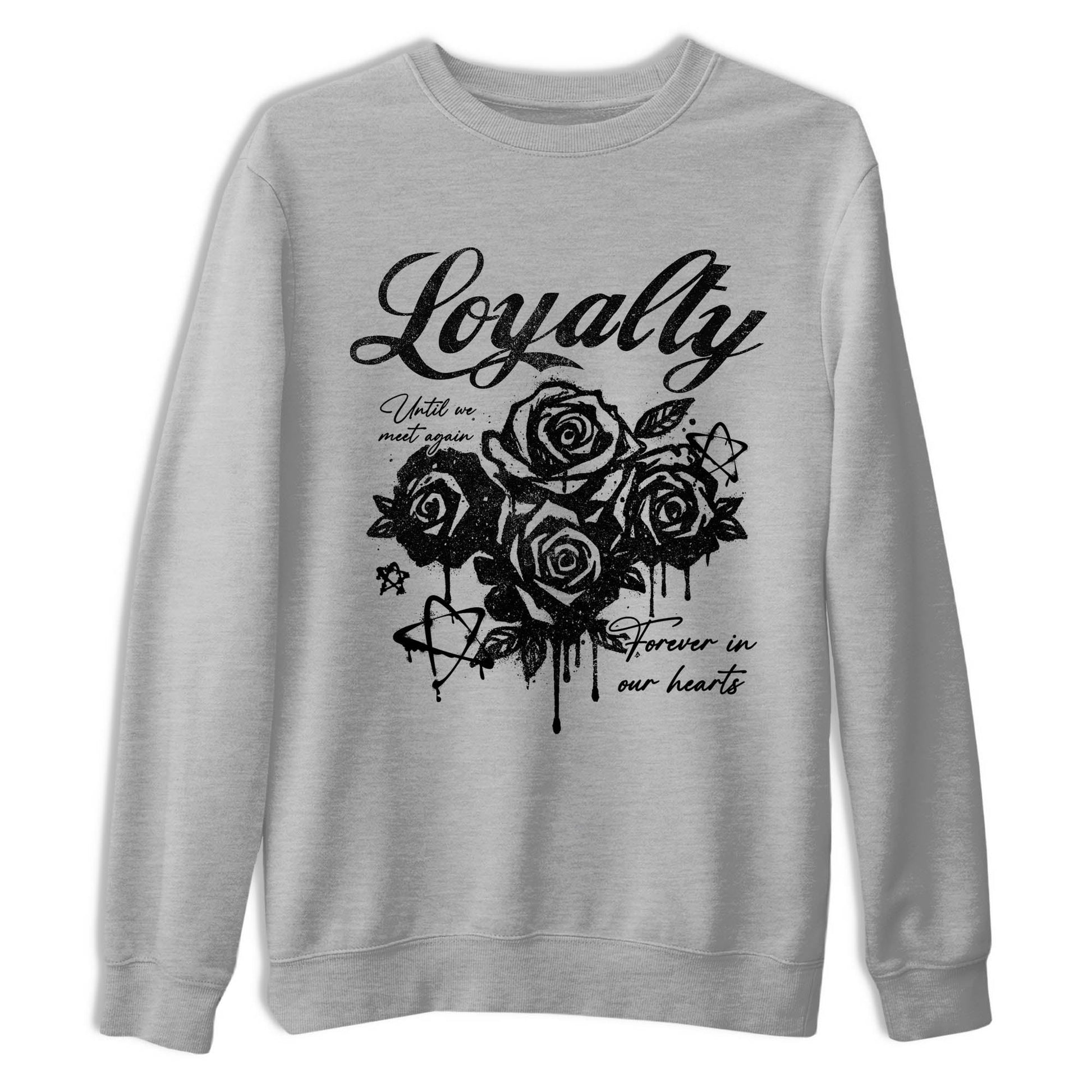 Best Sneakerfit graphic tee – Sneaker Tees To Match Air Jordan 4 Retro Black Cat Sneakers – Loyalty Tee Heather Grey 2