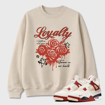 Sneaker match tees – Sneaker Tees To Match Air Jordan 4 Brick After Brick Shoes – Loyalty Tee Natural 1