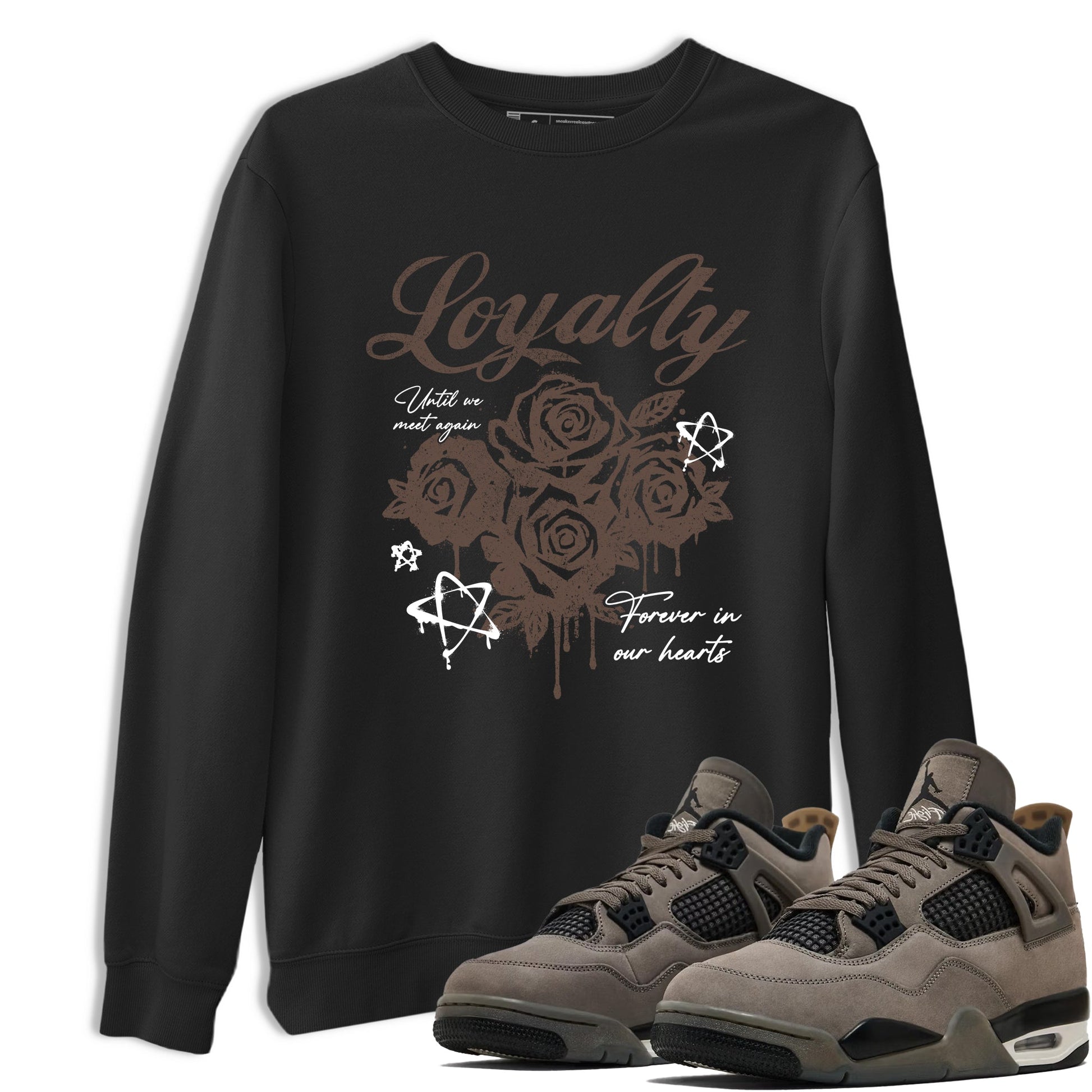 Sneaker match tees – Sneaker Tees To Match Air Jordan 4 Cave Stone Shoes – Loyalty Tee Black 1