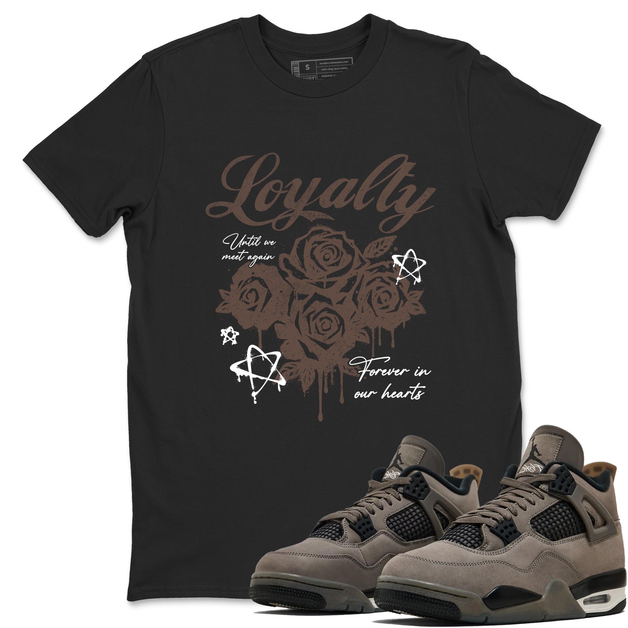 Sneaker match tees – Sneaker Tees To Match Air Jordan 4 Cave Stone Shoes – Loyalty Tee Black 1
