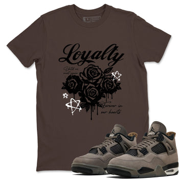 Sneaker match tees – Sneaker Tees To Match Air Jordan 4 Cave Stone Shoes – Loyalty Tee Dark Chocolate 1