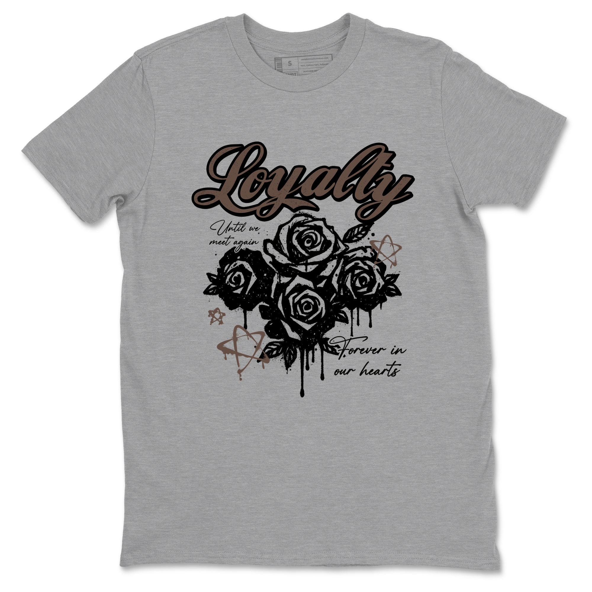 Sneaker match tees – Sneaker Tees To Match Air Jordan 4 Cave Stone Shoes – Loyalty Tee Heather Grey 2