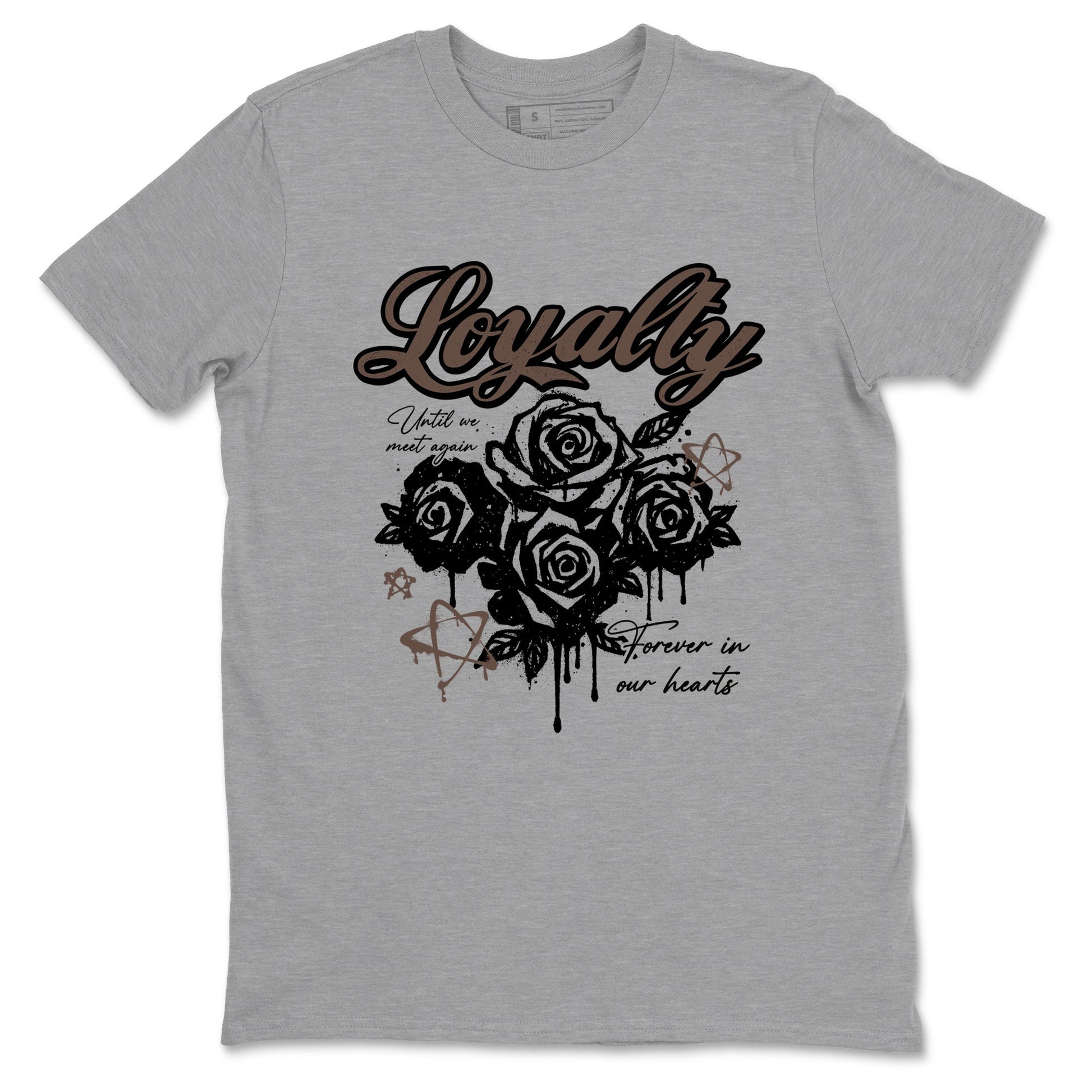 Sneaker match tees – Sneaker Tees To Match Air Jordan 4 Cave Stone Shoes – Loyalty Tee Heather Grey 2