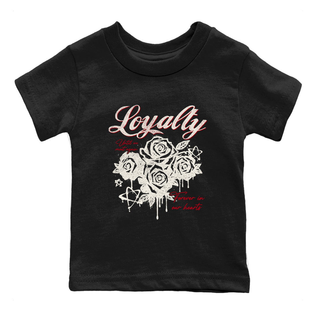 Sneaker match tees – Sneaker Tees To Match Air Jordan 4 Flight Club Shoes – Loyalty Kids T-Shirt Black 2