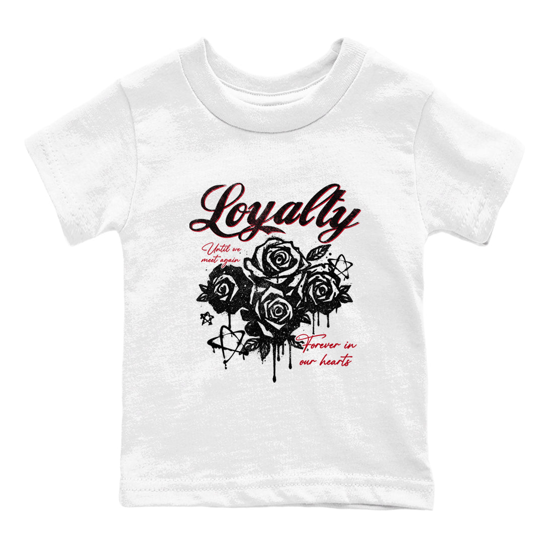 Sneaker match tees – Sneaker Tees To Match Air Jordan 4 Flight Club Shoes – Loyalty Kids T-Shirt White 2